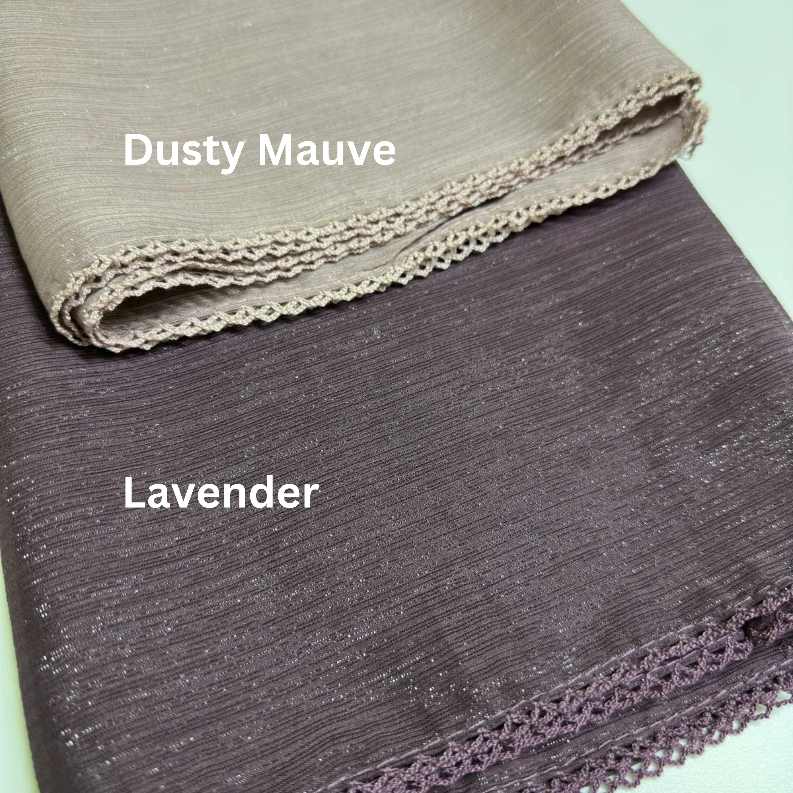 Georgette Shimmer Crochet Hijabs - Image 4