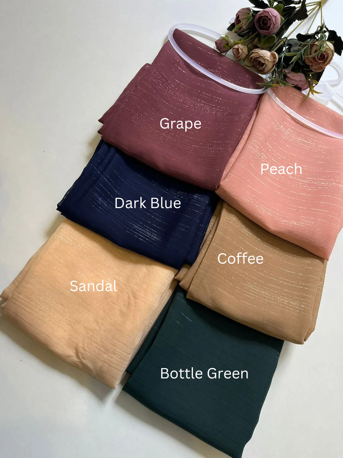 Georgette Shimmer Hijabs - Image 5