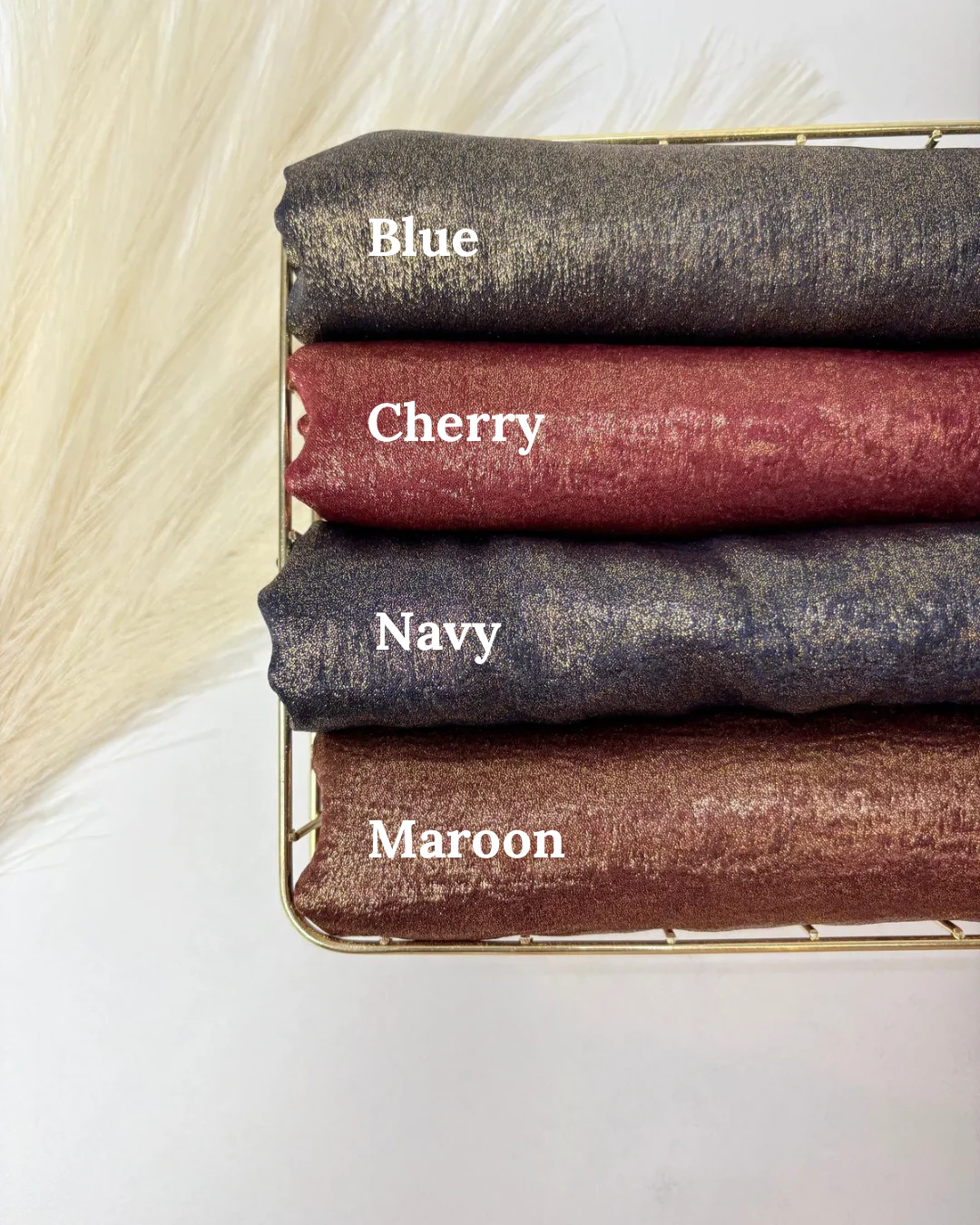 Gold Foil Velvet Satin Hijabs - Image 11