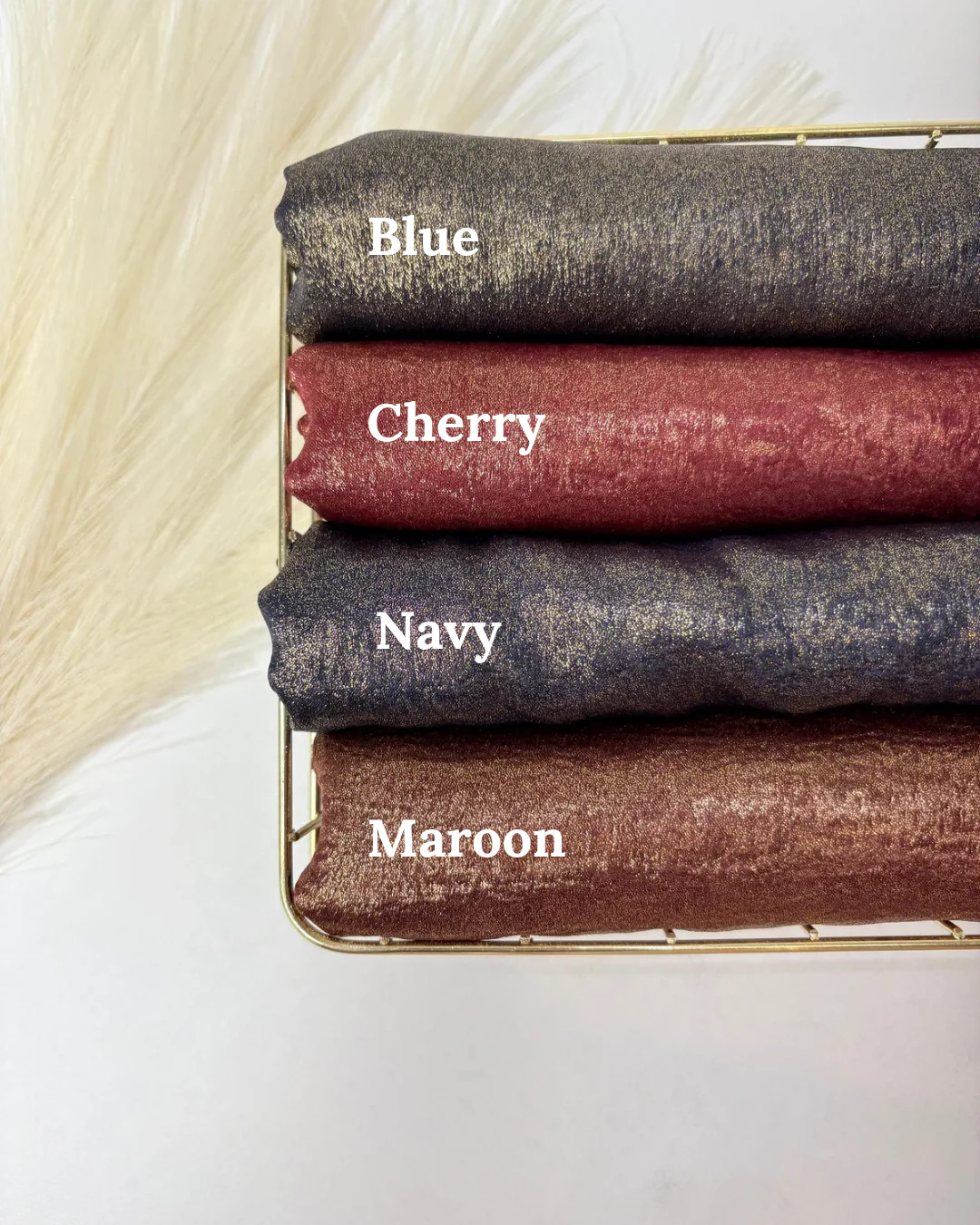 Gold Foil Velvet Satin Hijabs - Image 5