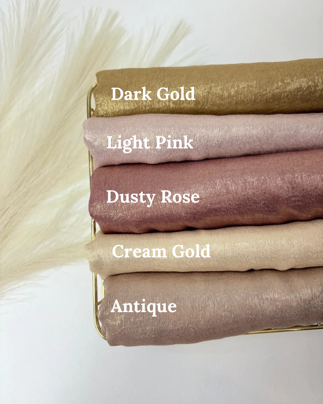 Gold Foil Velvet Satin Hijabs - Image 8