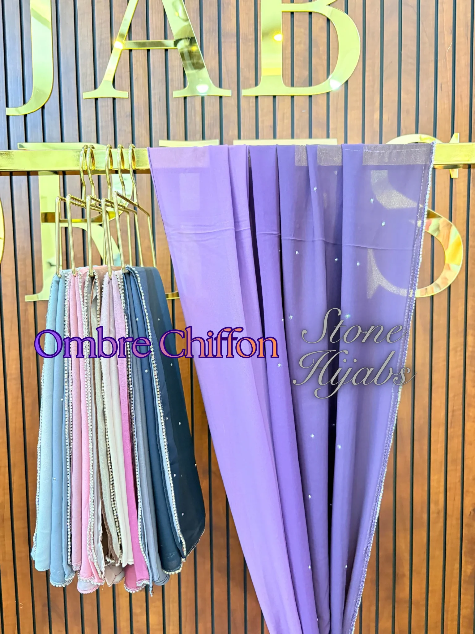 Ombre Chiffon Stone Hijabs - Image 6