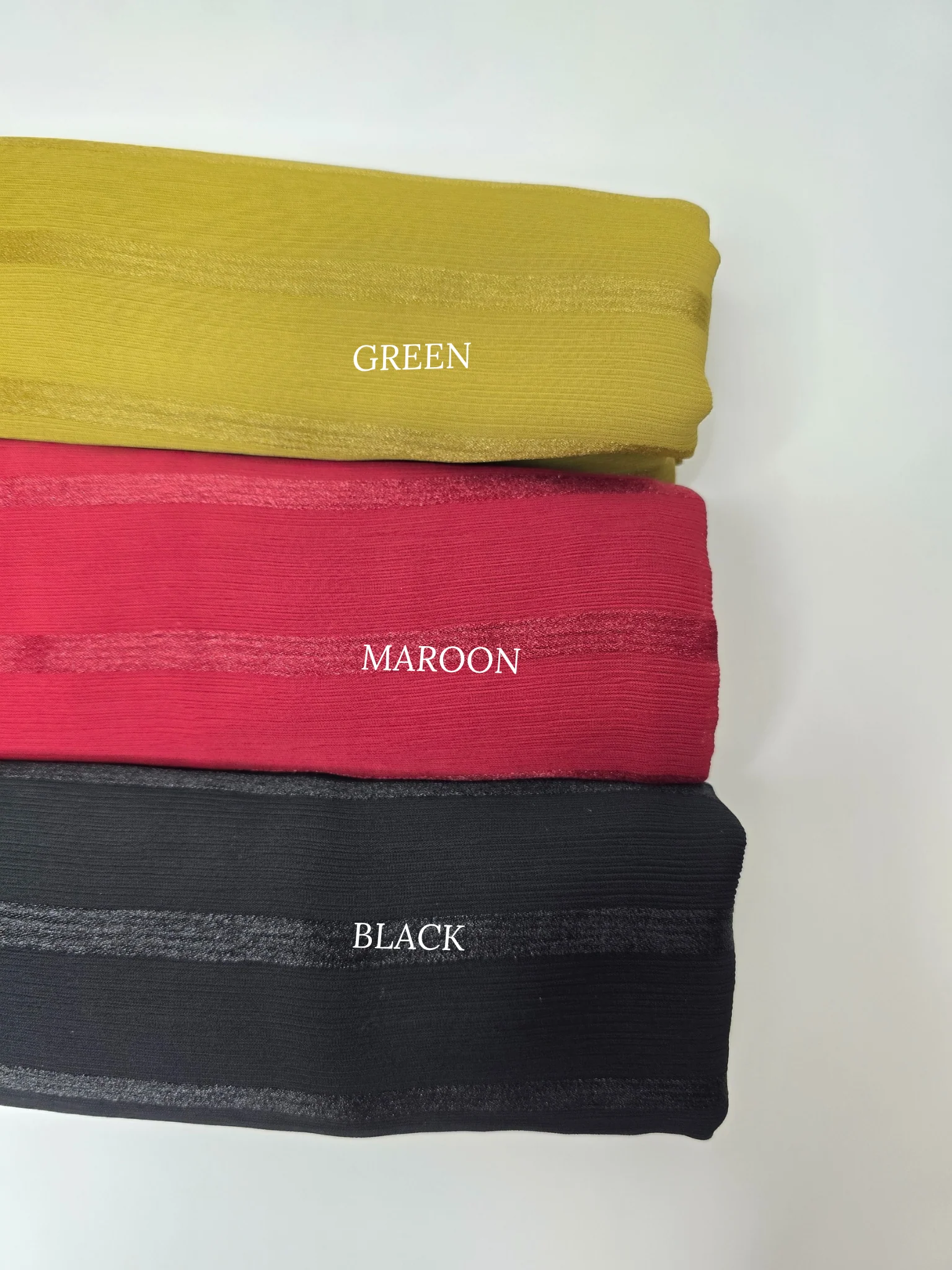 Premium Muna Chiffon Stripes Hijabs - Image 3