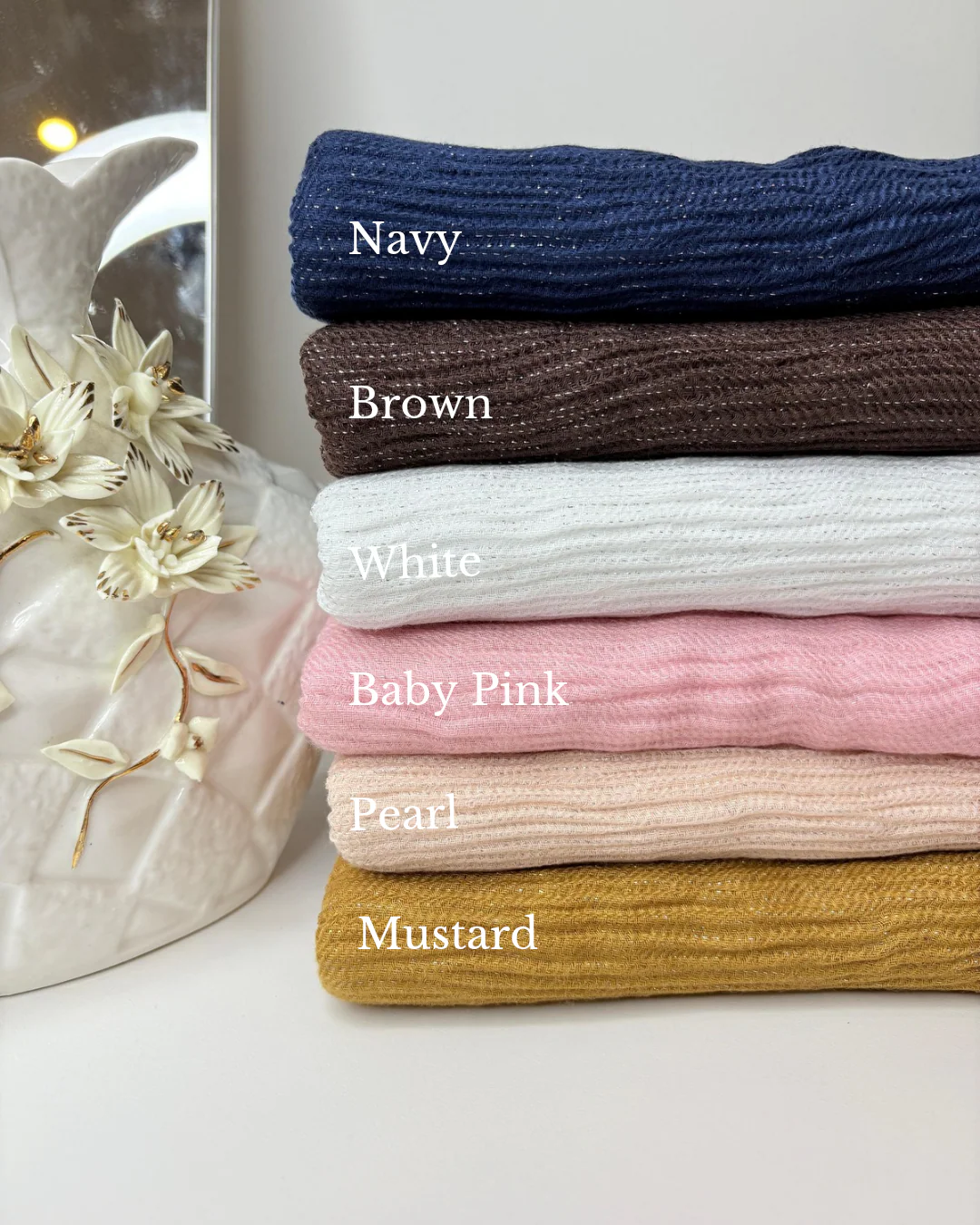 Ribbed Shine Cotton Hijabs - Image 3