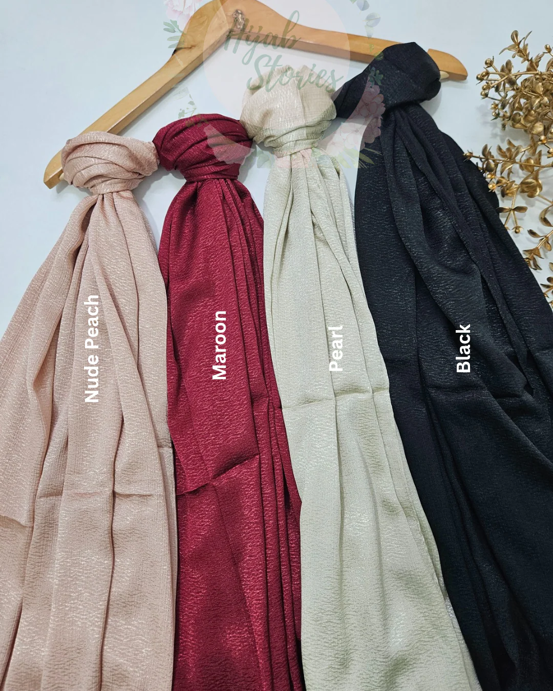 Satin Crush Textured Hijabs - Image 5