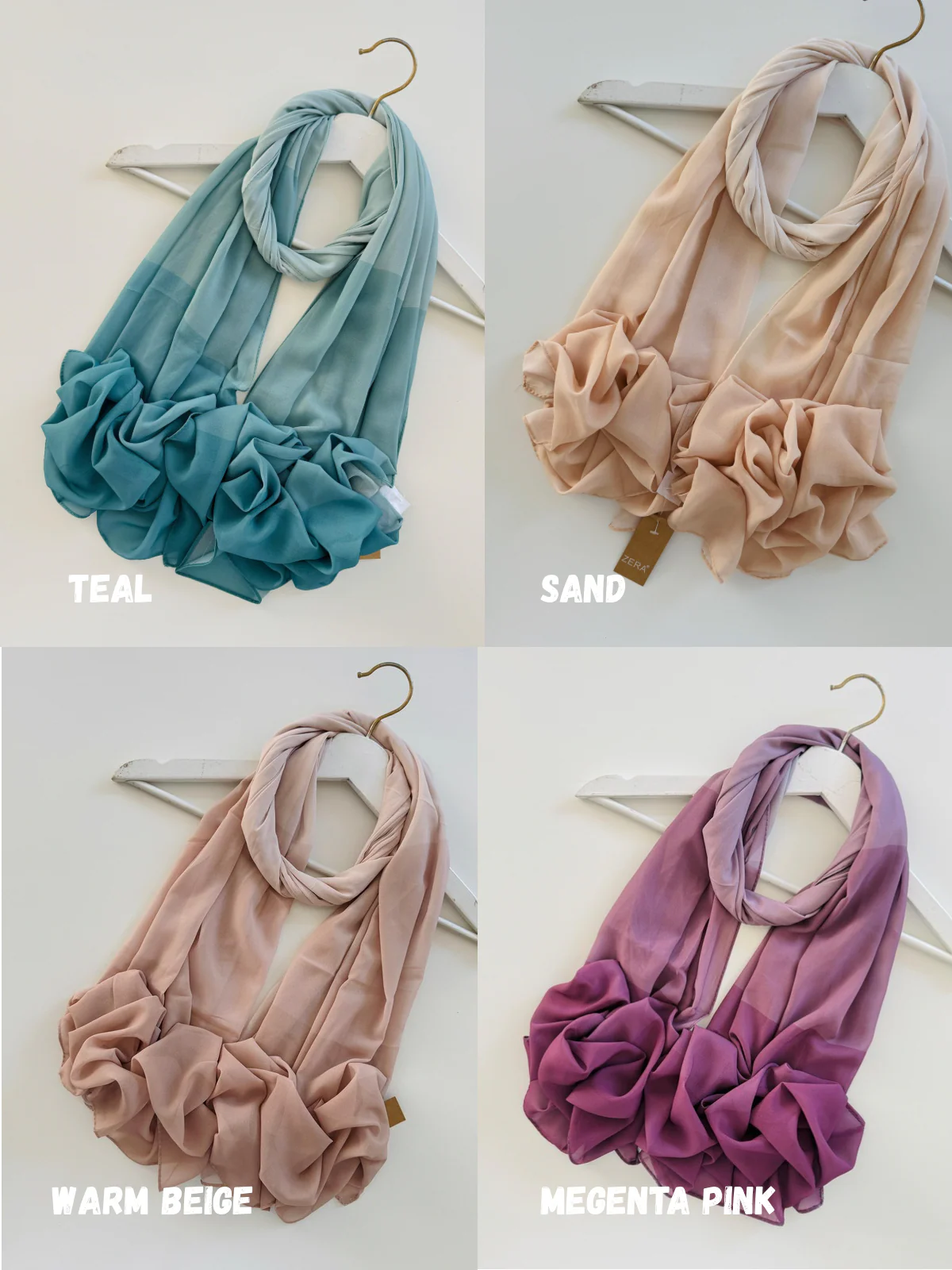 Zera Digital Stripes Ombre Chiffon Hijabs - Image 3