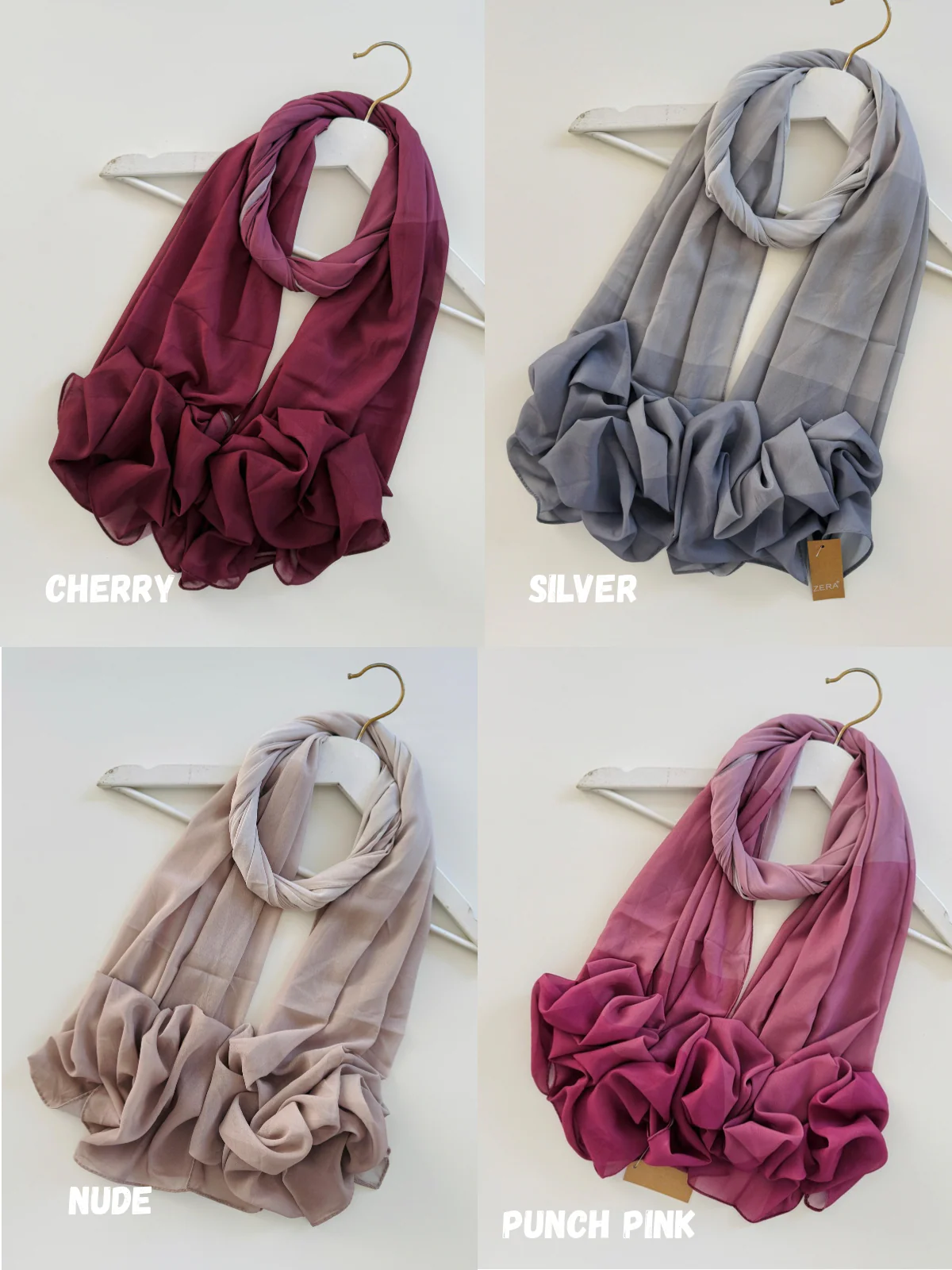 Zera Digital Stripes Ombre Chiffon Hijabs - Image 4