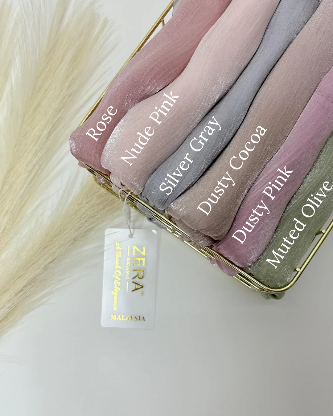 Zera Organza Shimmer 2 Meter Crochet Hijabs - Image 3