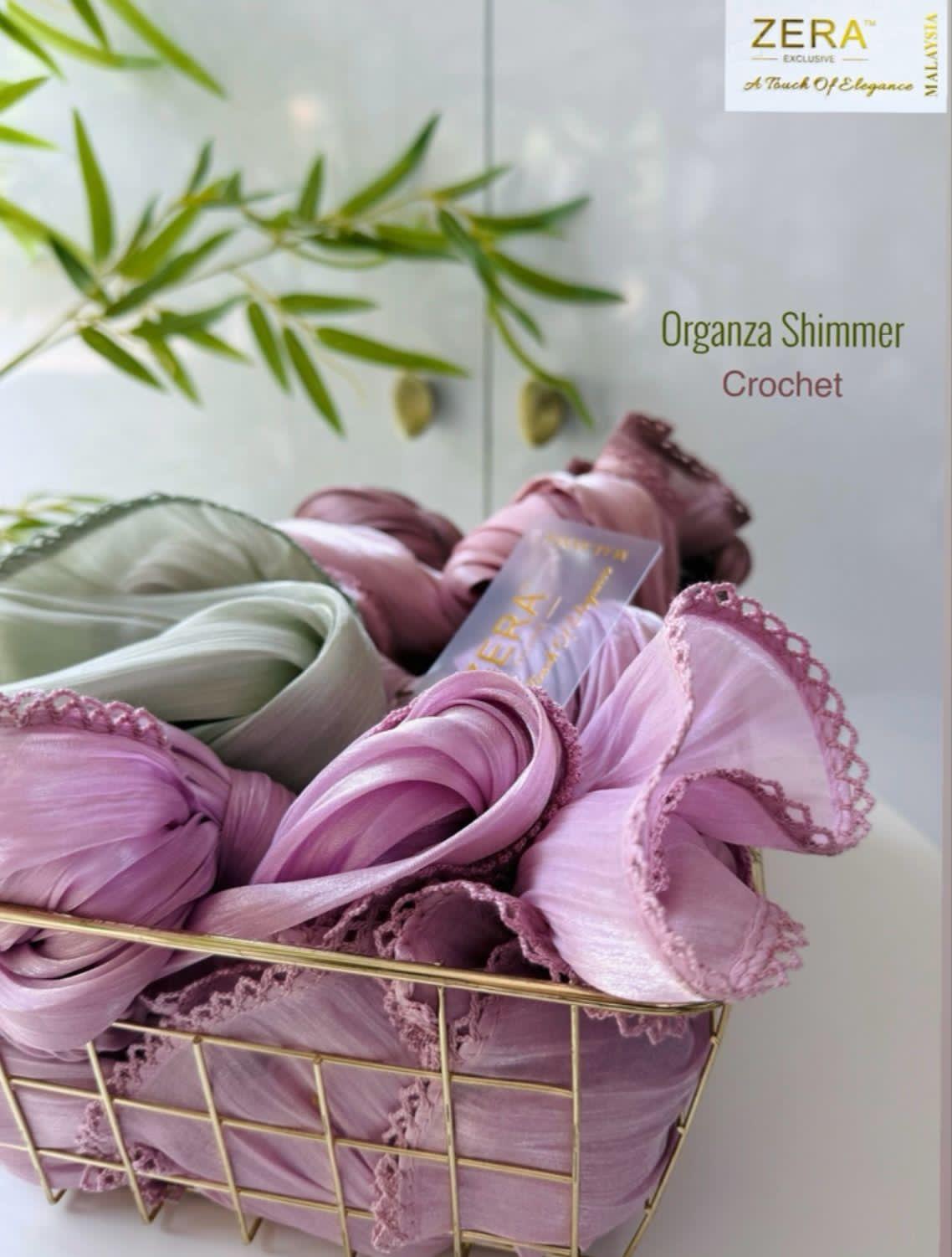 Zera Organza Shimmer 2 Meter Crochet Hijabs - Image 4