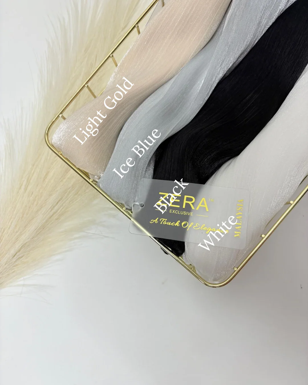 Zera Organza Shimmer Hijabs 2 Meter - Image 3