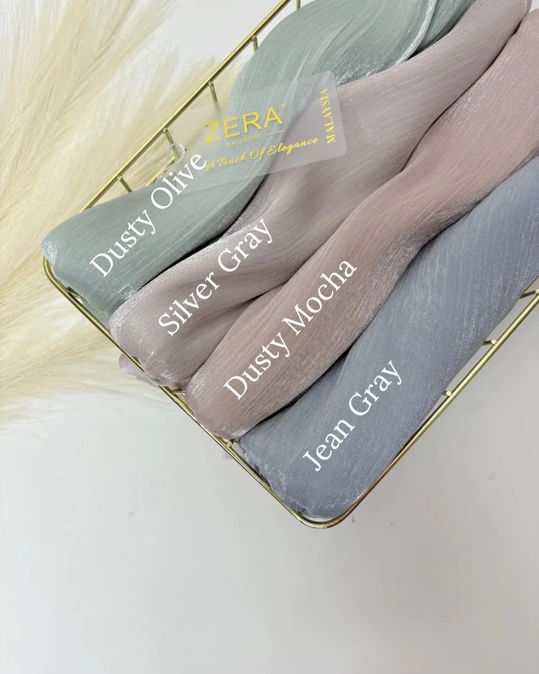 Zera Organza Shimmer Hijabs 2 Meter - Image 4