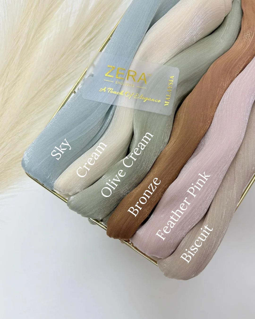 Zera Organza Shimmer Hijabs 2 Meter - Image 5