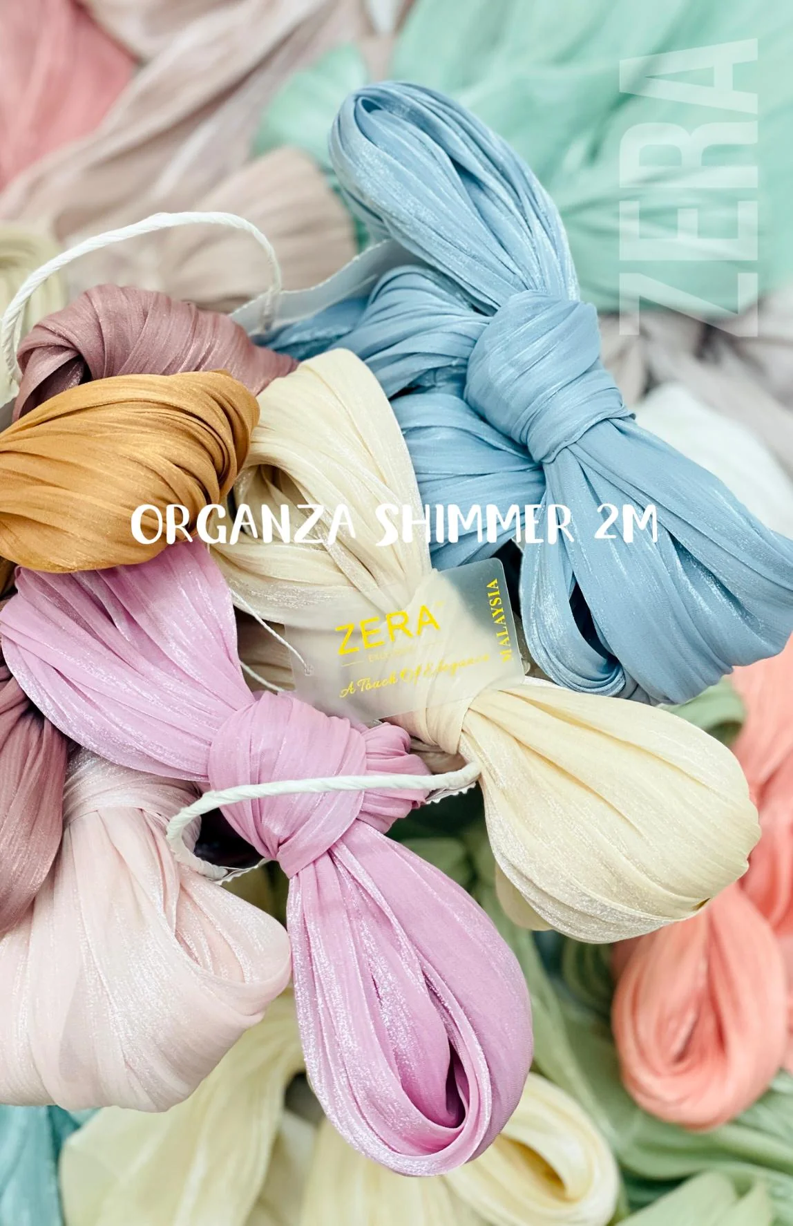 Zera Organza Shimmer Hijabs 2 Meter - Image 6