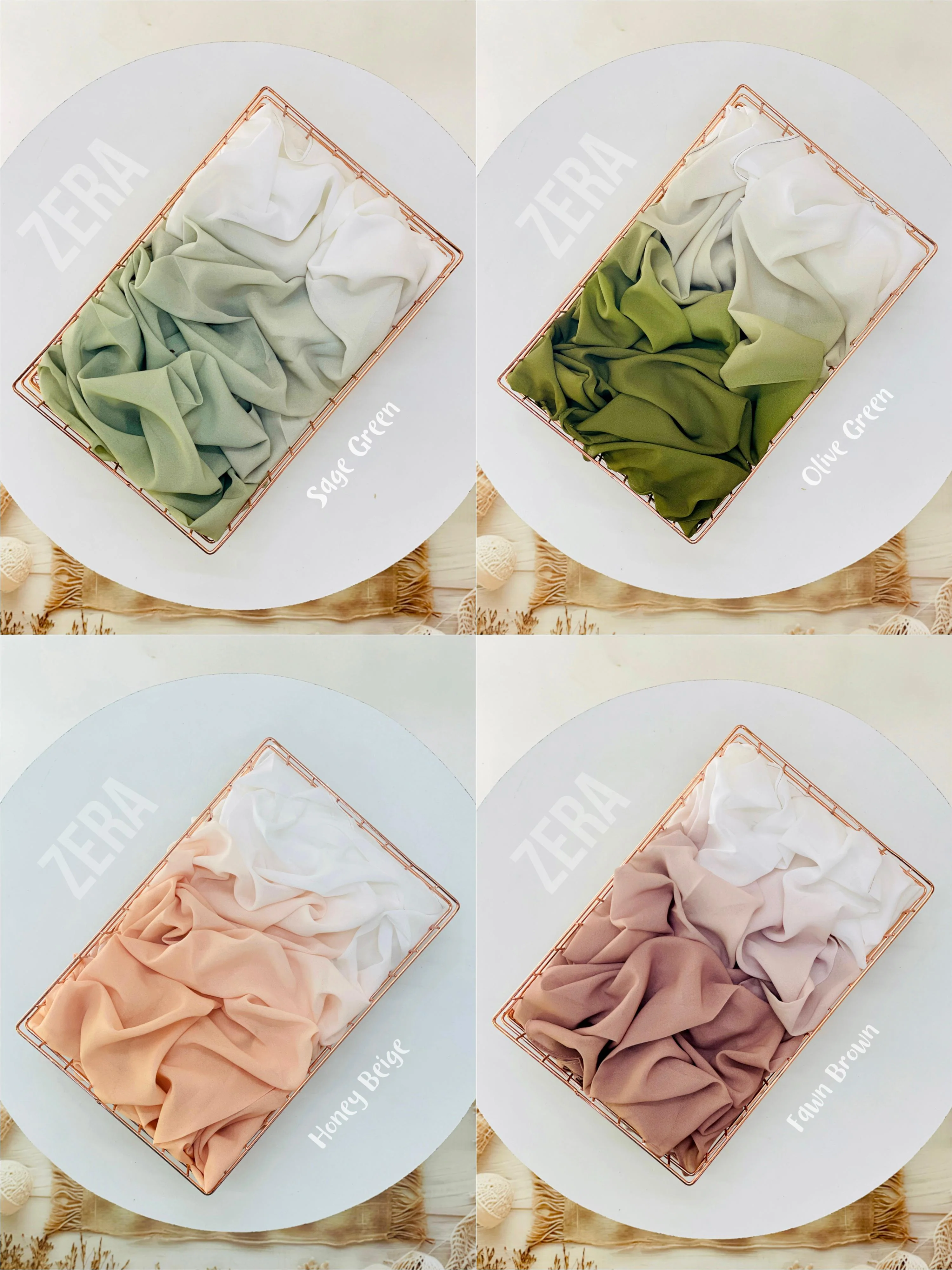 Zera Premium Ombre Malaysian Heavy Chiffon Hijabs 2M - Image 4