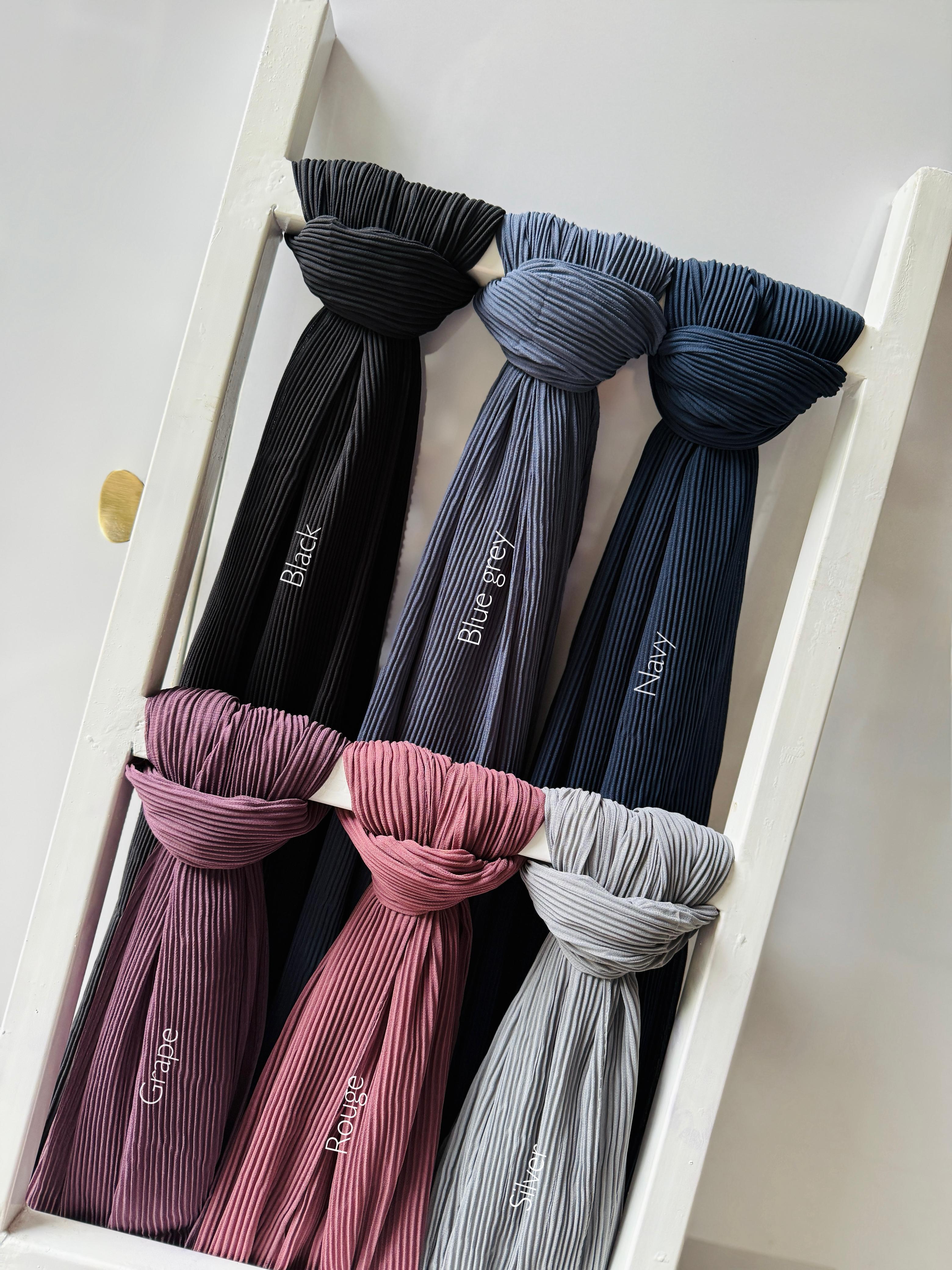 Zera Ribbed Chiffon Hijabs - Image 3