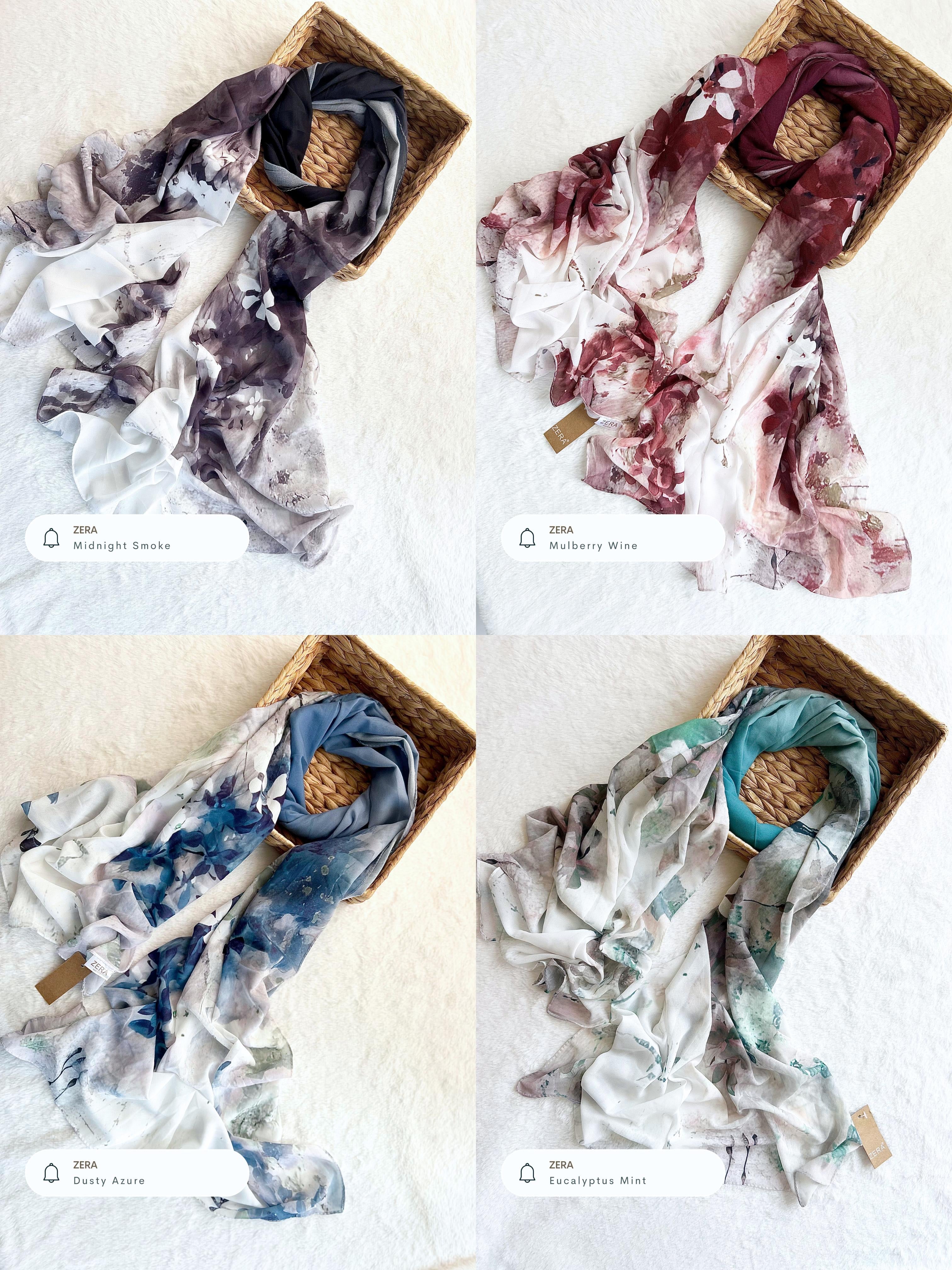 Zera Tulip Digital Printed Heavy Chiffon Hijabs - Image 3