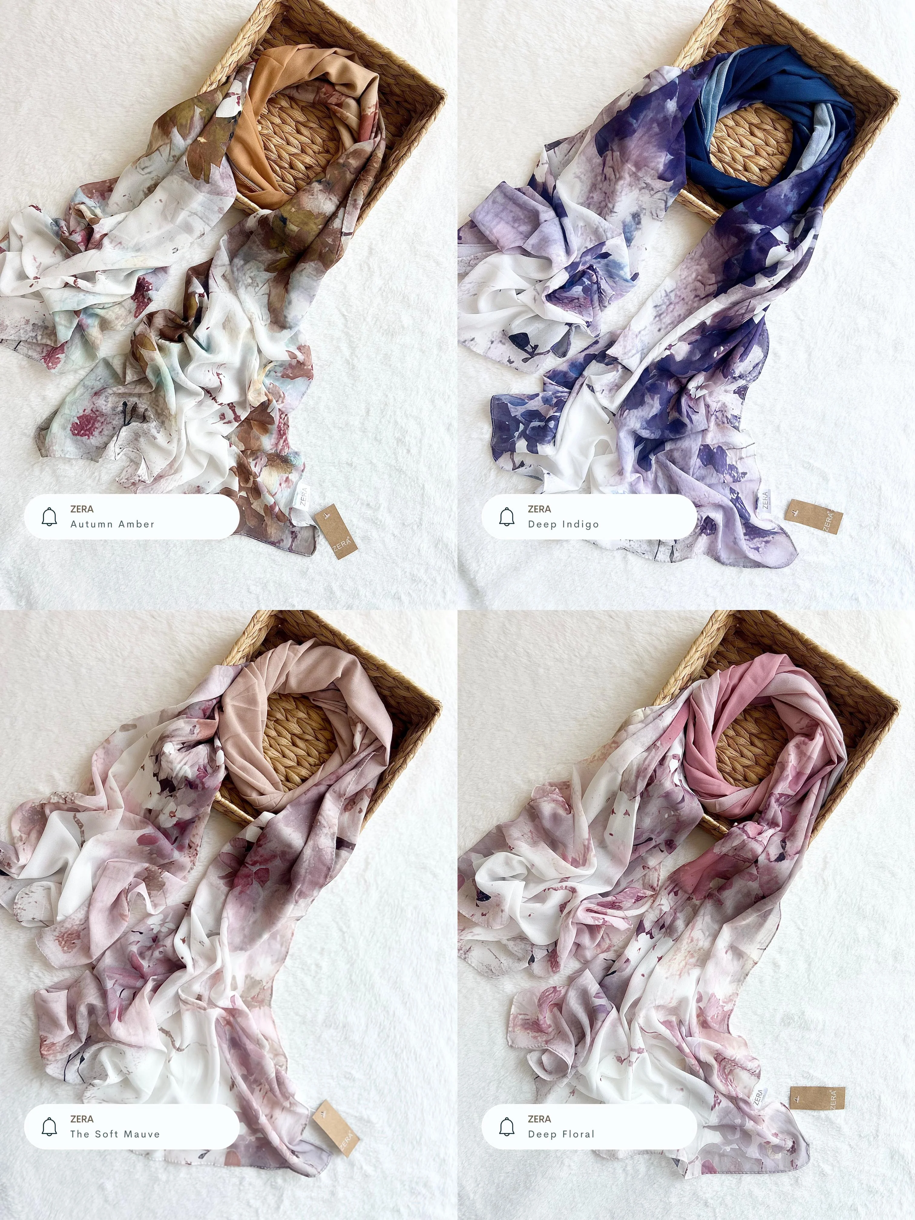 Zera Tulip Digital Printed Heavy Chiffon Hijabs - Image 4